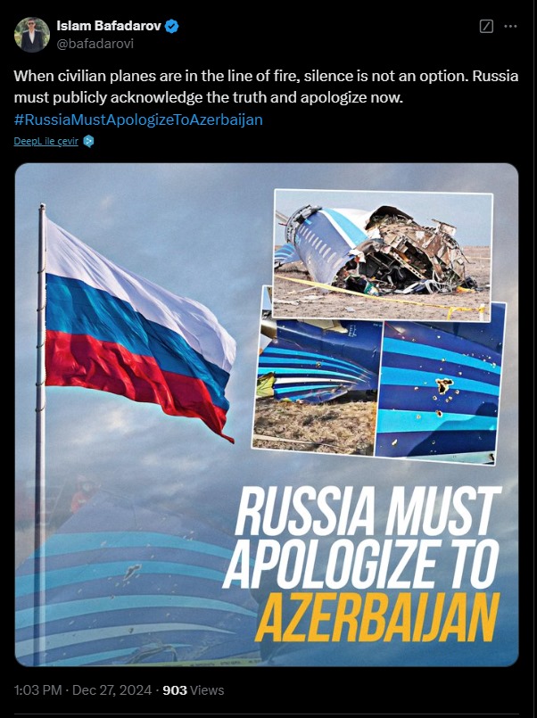 Azerbaijani social media users demand Russia