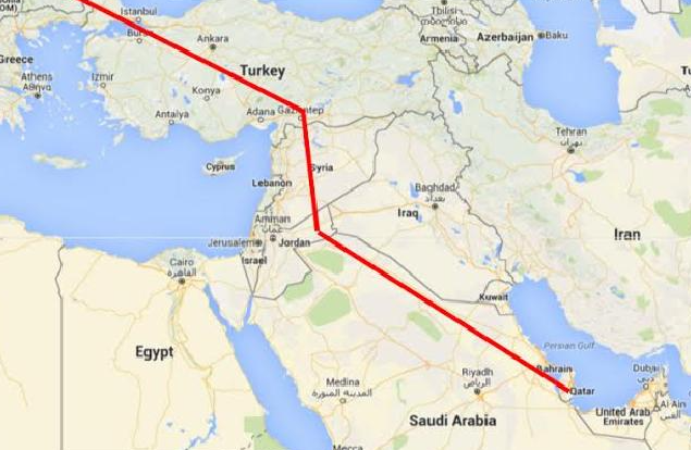 The proposed destination of Qatar's pipeline was Türkiye, where it would connect to the planned Nabucco pipeline, enabling the transportation of natural gas to European markets.