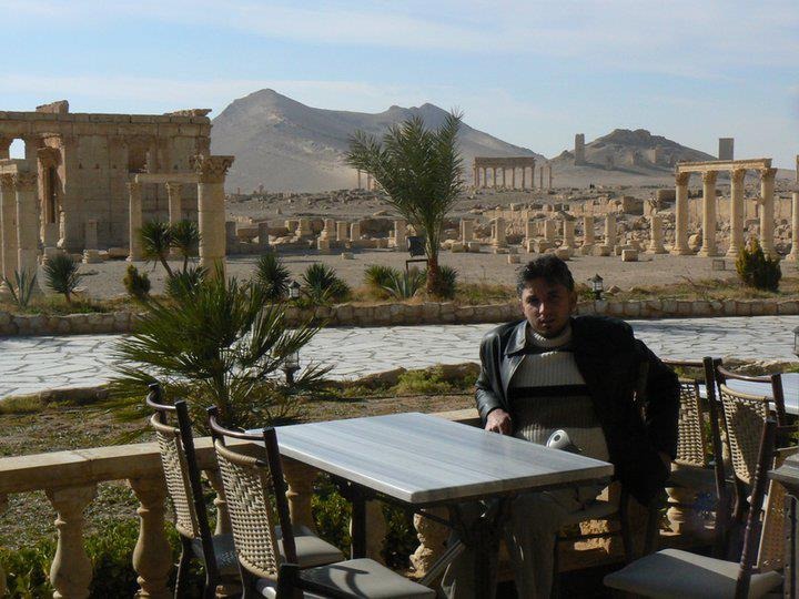 Haian Dukhan in the ancient city of Palmyra, Syria. (Photo via Haian Dukhan archive)