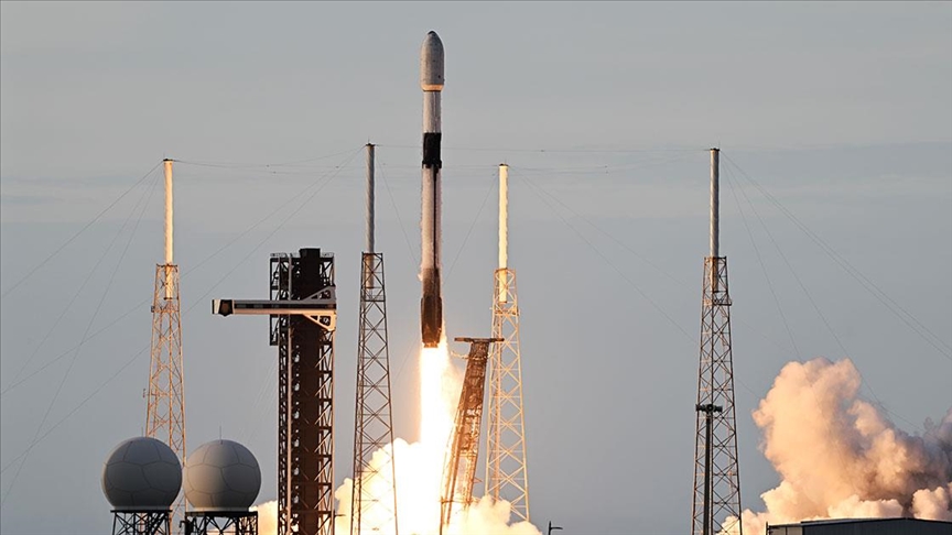 The Turksat 6A satellite, Türkiye's first domestically produced communications satellite, successfully launches from SpaceX's Cape Canaveral facility and completes its second ignition process in Texas, US, on July 12, 2024 (AA Photo)
