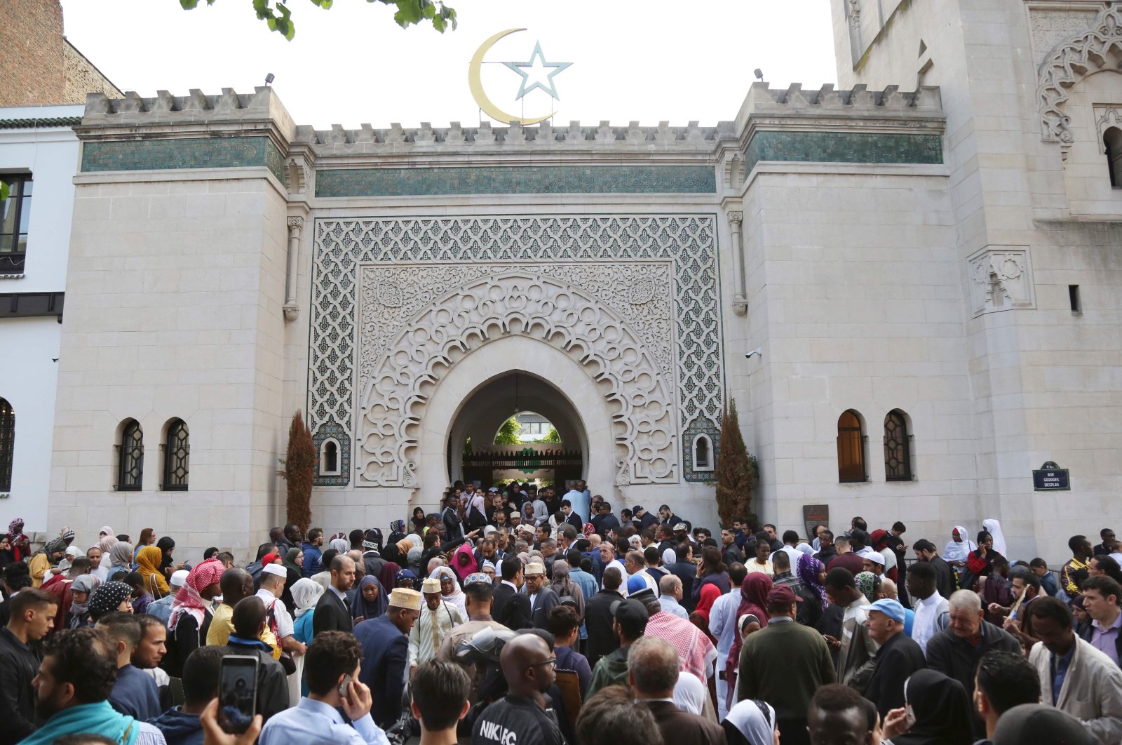 Muslims gather at the Great Mosque of <a href=