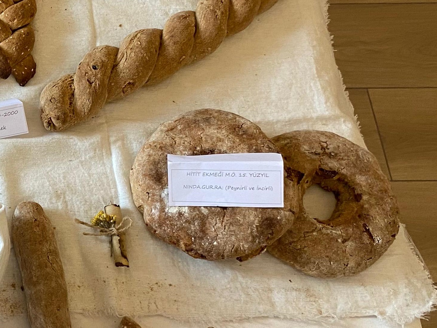 Ninda Gurra bread recipe (cheese and fig bread/NINDA. GUR.RA), Yozgat, Türkiye, July 12, 2024. (Photo via Yozgat Bozok University)