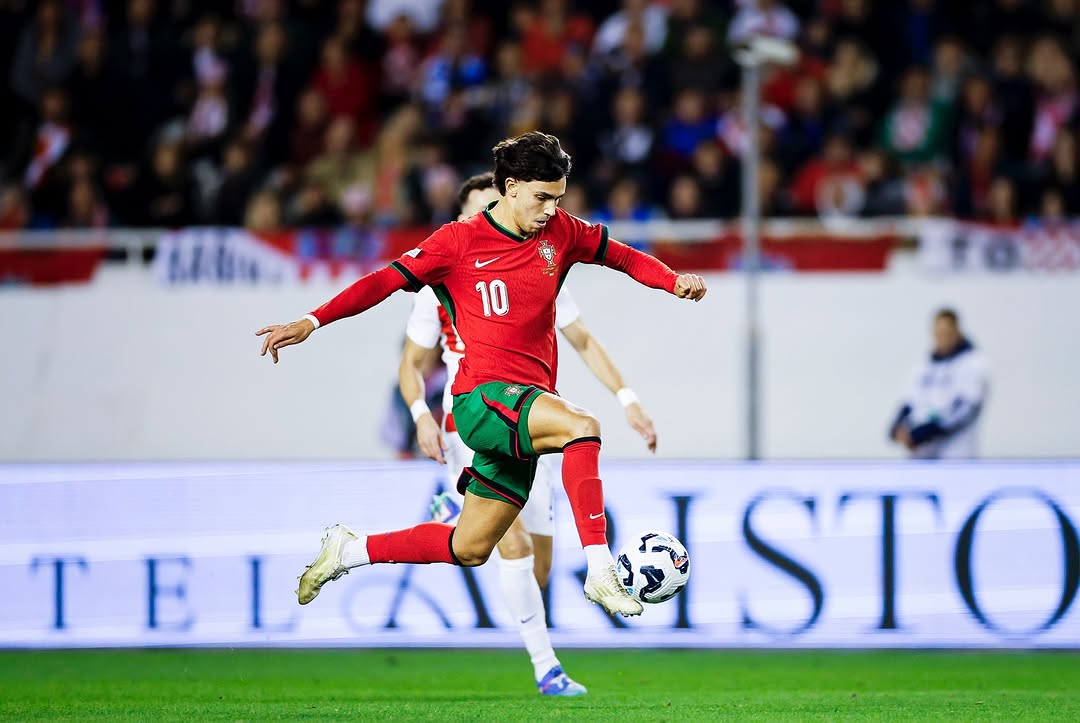 Felix in action during Portuguese national football team's match against Croatia (1-1) in which Felix scored a goal, Split, Croatia, November 19, 2024. (Photo via Instagram / @joaofelix79)