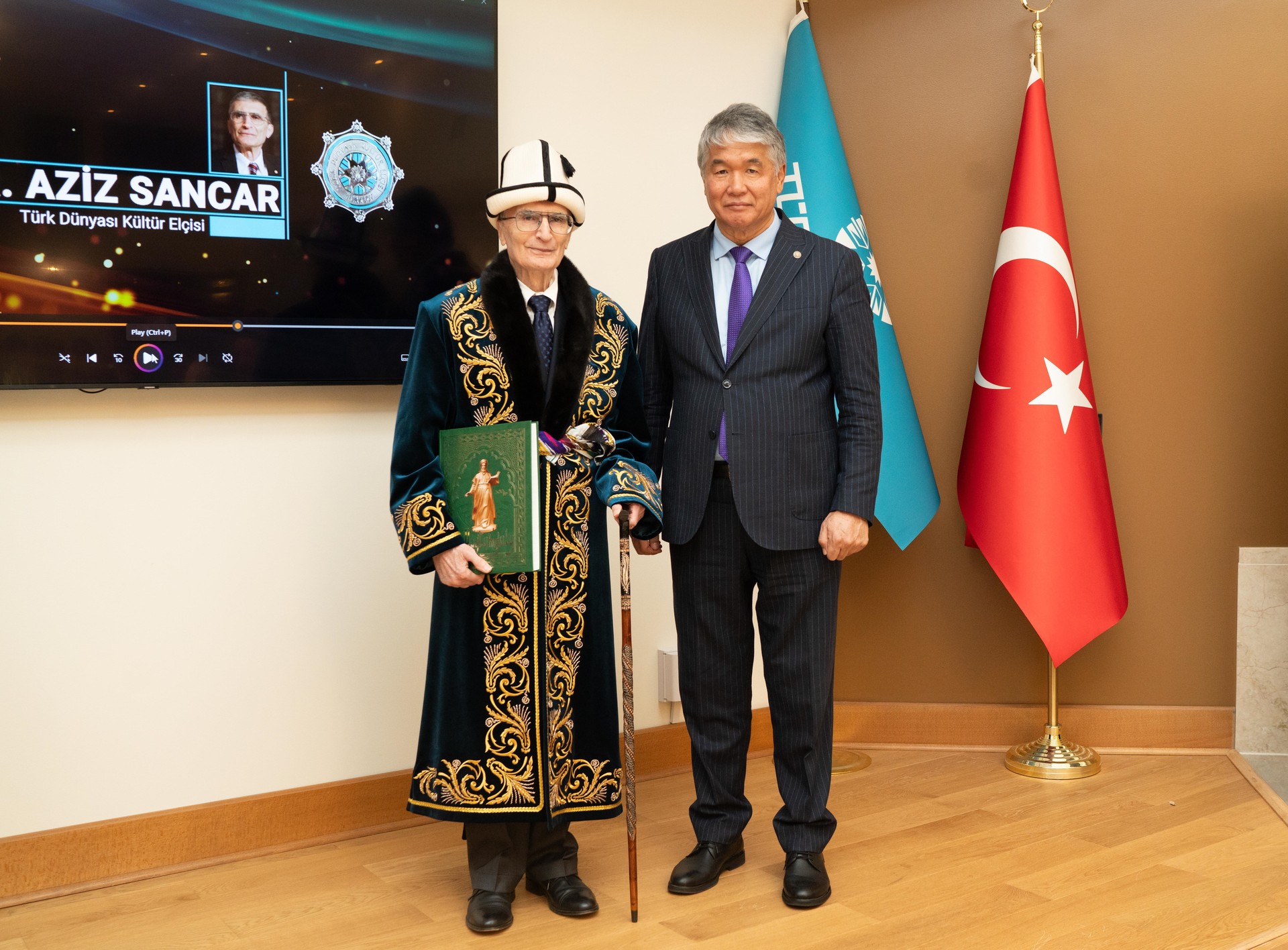 Nobel laureate Aziz Sancar honored as 'Cultural Ambassador of Turkic World'