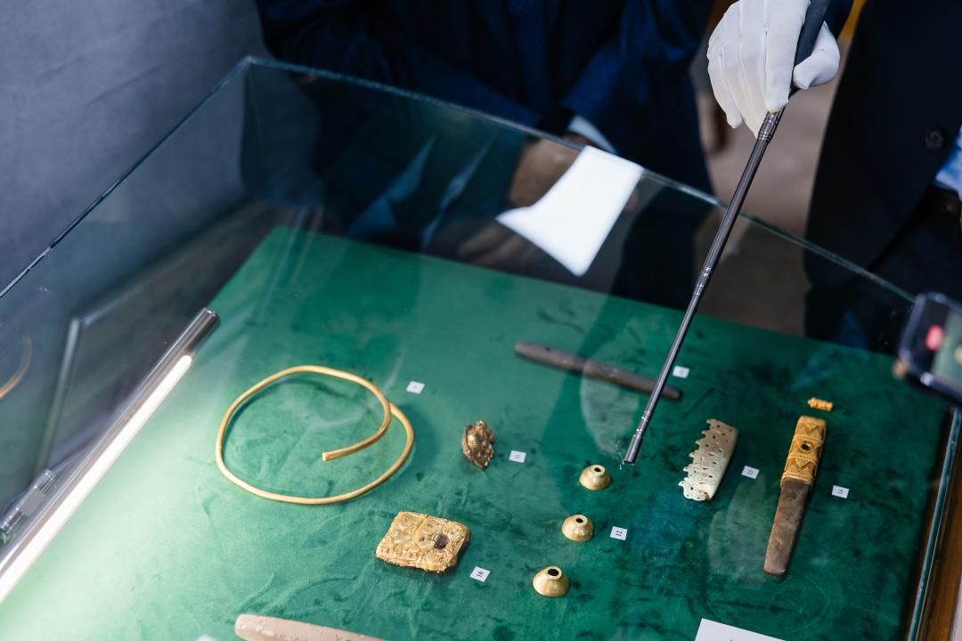 In Kazakhstan's Atrau region, located in the Caspian Sea area, archaeological excavations at Sarmatian-era burial sites have uncovered artifacts dating back centuries. The artifacts were first displayed at the Atrau Regional History Museum in an exhibition held on Jan. 27, 2025. (AA Photo)