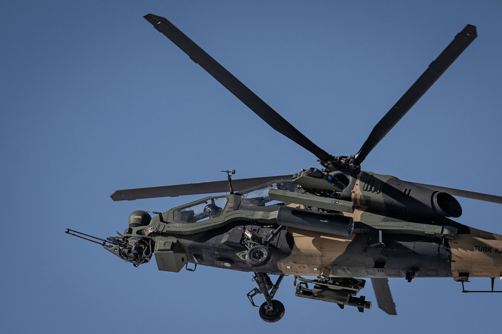 ATAK helicopters take part in the “Winter Exercise-2025”, organized by the Turkish Armed Forces on January 30, 2025. (AA Photo)