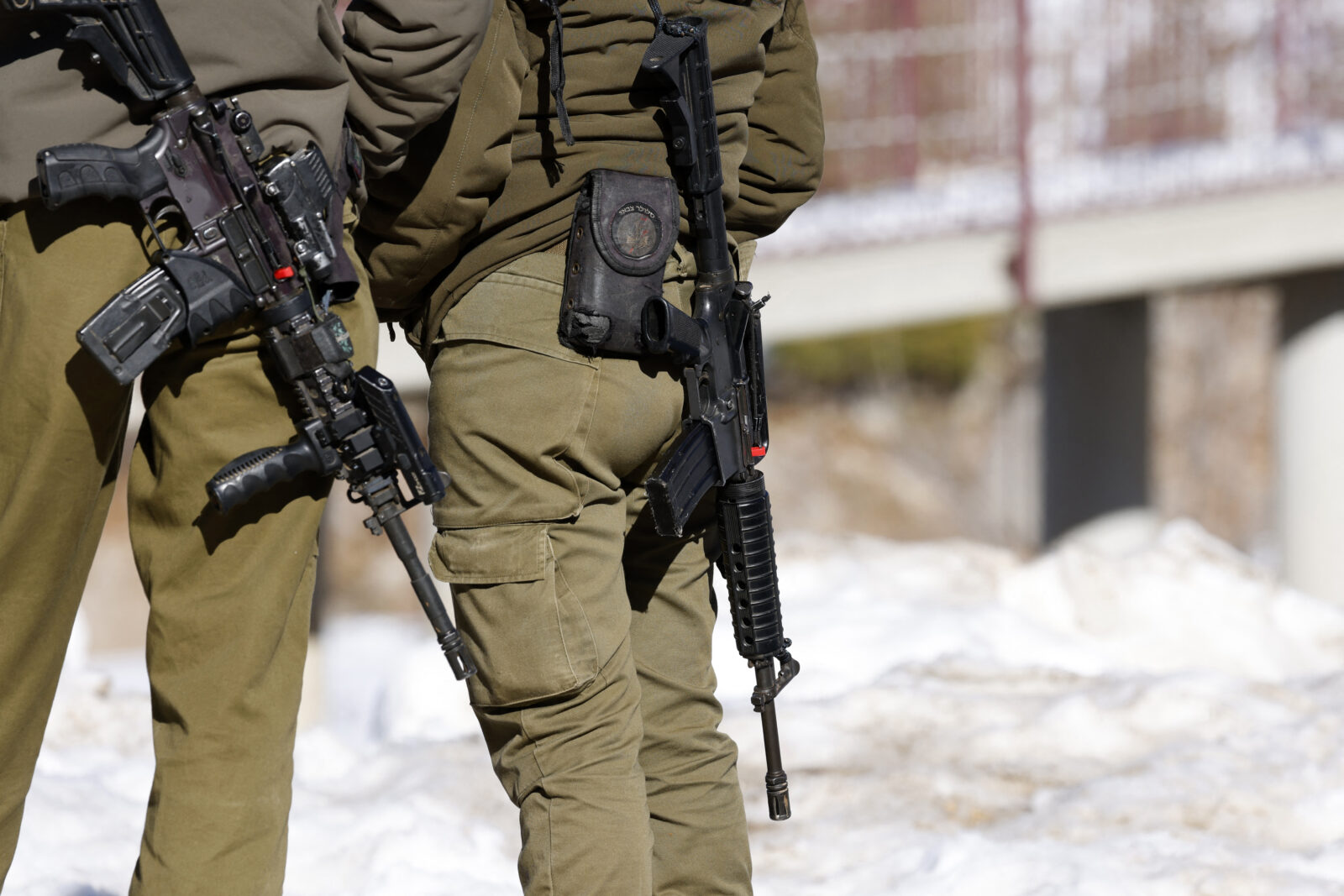 Israeli soldiers stand guard at the Hermon ski resort, bordering Syria and Lebanon, during a media tour organised by the spokesman of the Israeli army, in the Israeli-annexed Golan Heights on January 8, 2025. (AFP Photo)