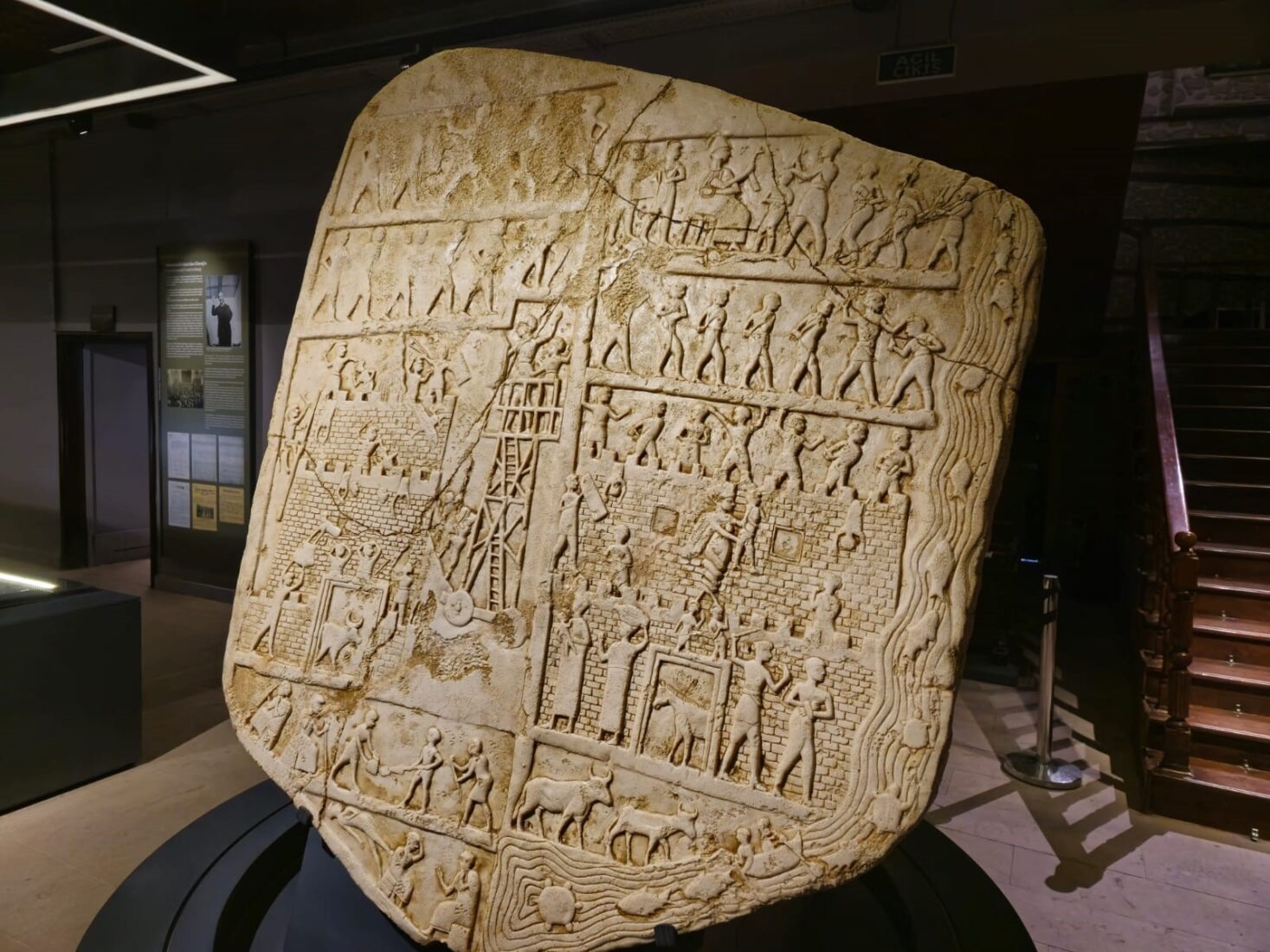Harput relief at Elazig City Museum, Elazig, Türkiye, January 11, 2024. (IHA Photo)