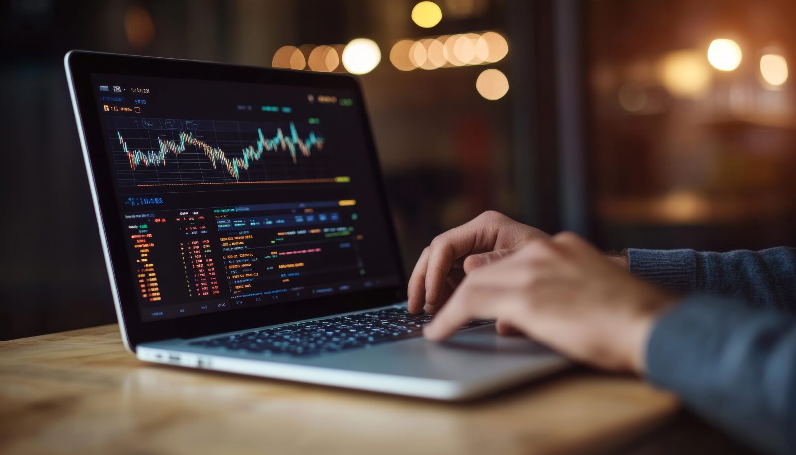 File photo shows a person monitoring cryptocurrency market activity on a laptop, featuring real-time trading charts, financial analytics, and market data. (Adobe Stock Photo)