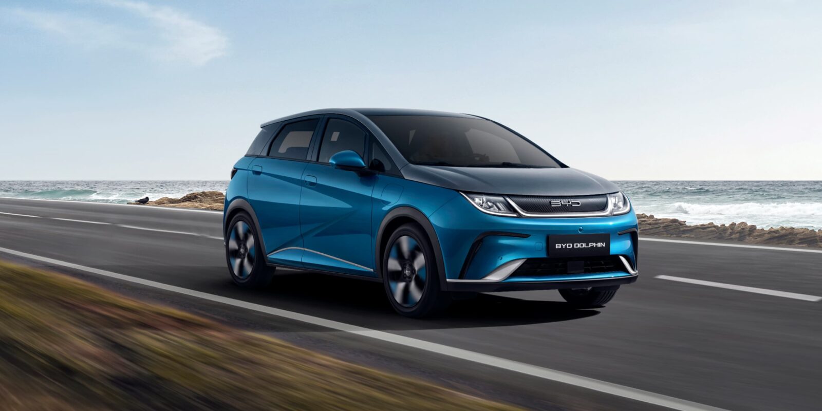 The promotional photo shows the BYD Dolphin, the cheapest electric vehicle model of Chinese giant BYD. (Photo via byd.com)