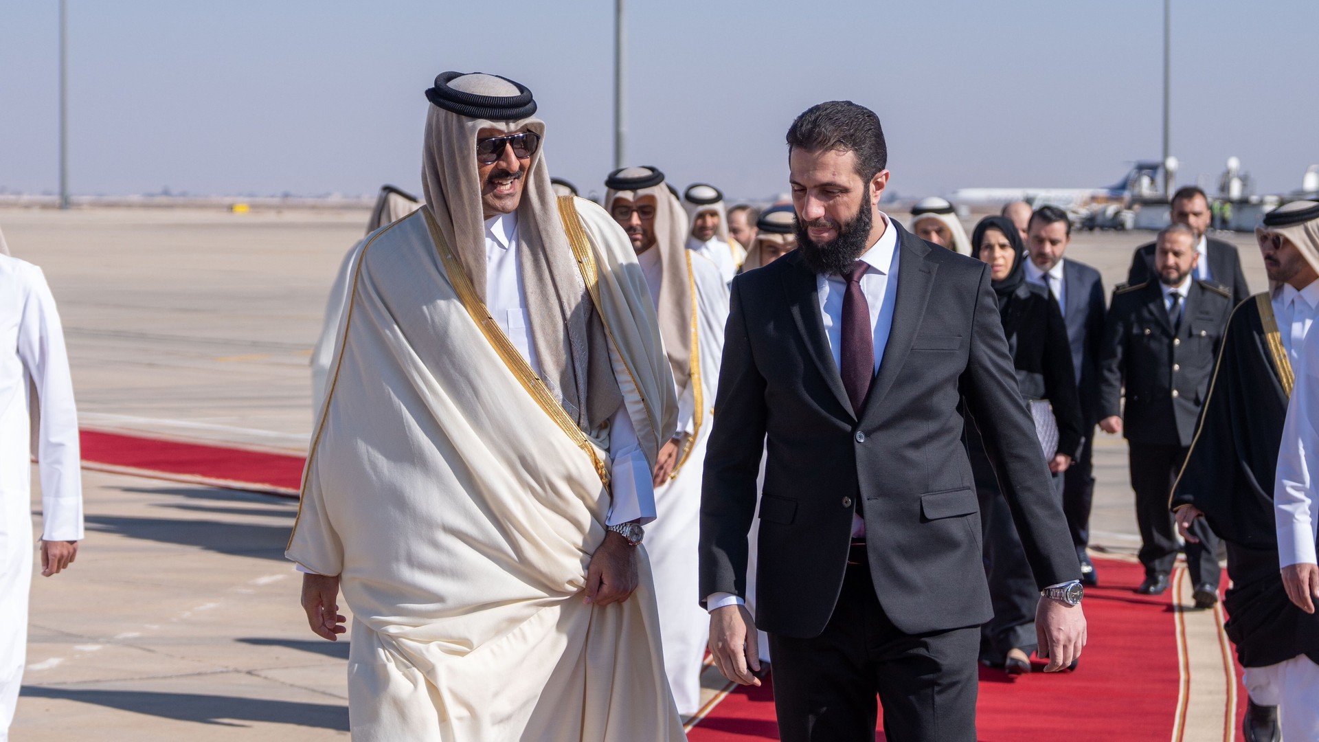 Qatar’s Emir Sheikh Tamim arrives in Damascus for historic visit