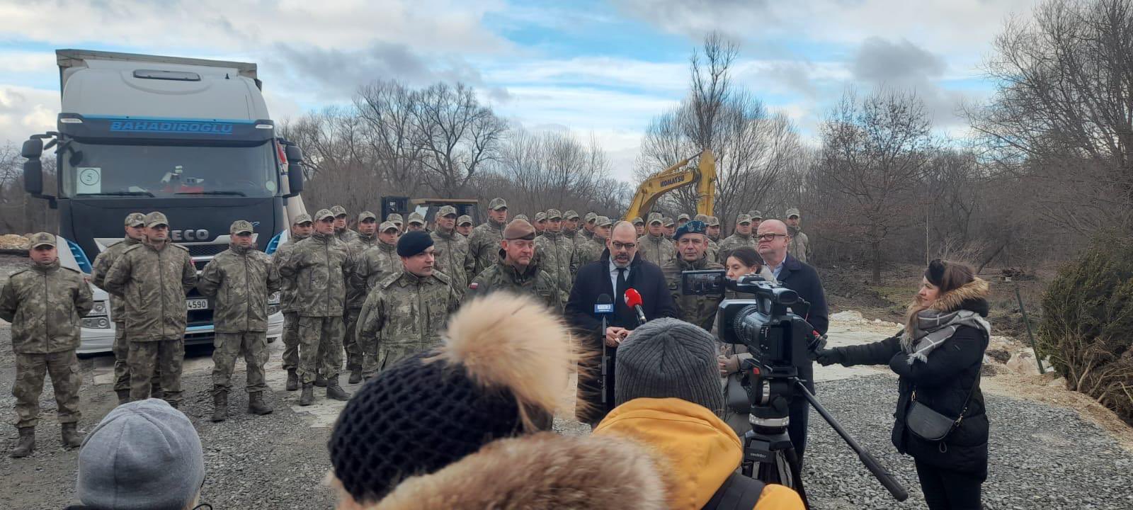 Footage from the site where a bridge is being built by the Turkish Armed Forces. (X Photo)