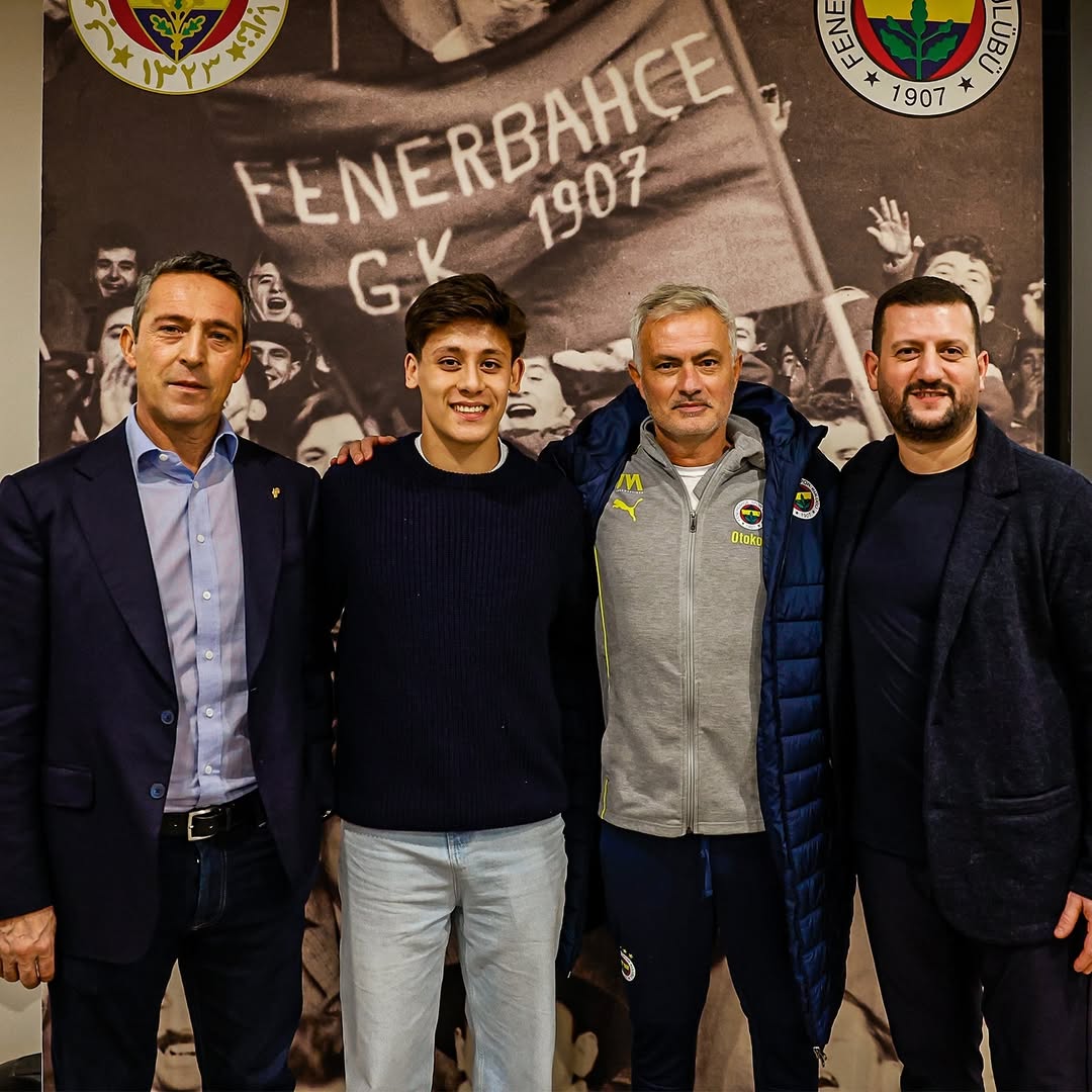 Arda Guler with Fenerbahce management in Istanbul, Türkiye, December 30, 2024. (Photo via Arda Guler's Instagram Account)