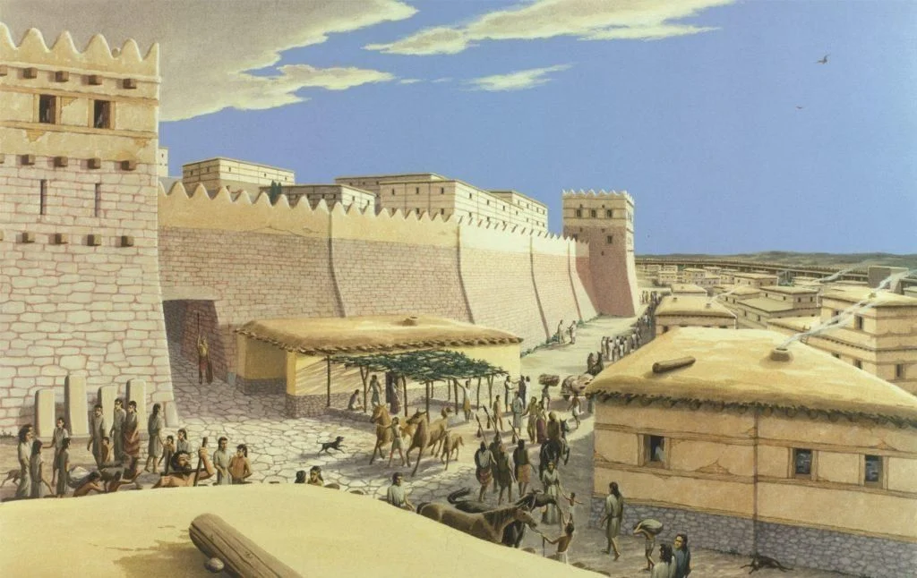 This artistic rendering depicts the South Gate of Troy VI, Munich, Germany, 2019. (Photo credit: Christoph Haußner)