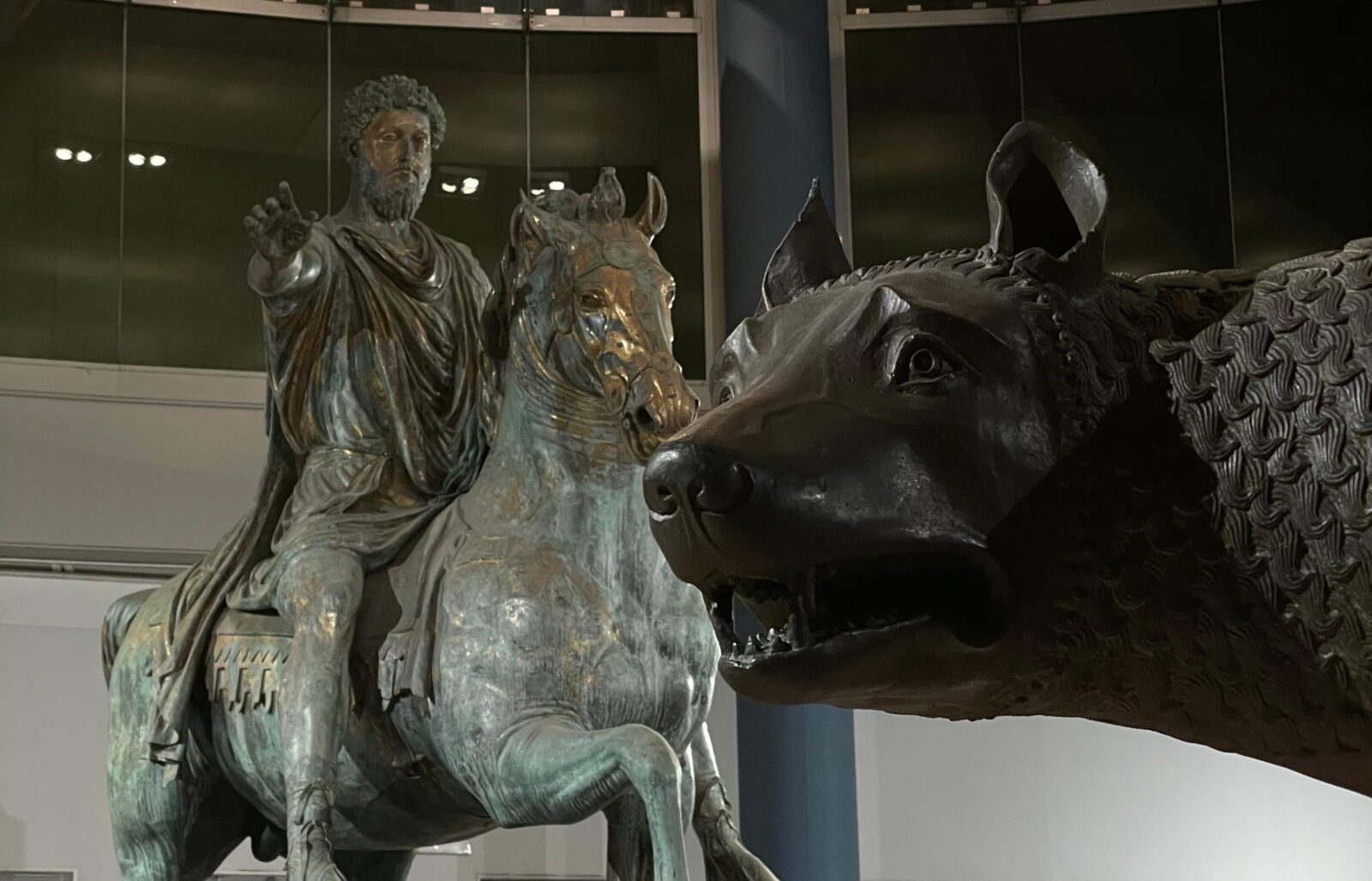 Equestrian statue of Marcus Aurelius and<a href=
