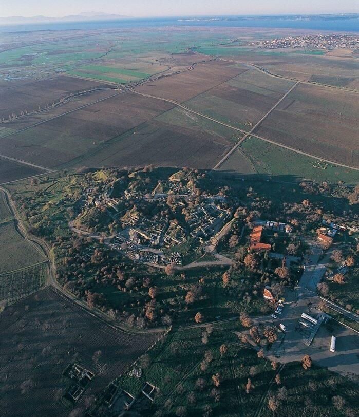 Aerial view of Troy, located near modern-day Canakkale, Türkiye. (Photo via X)