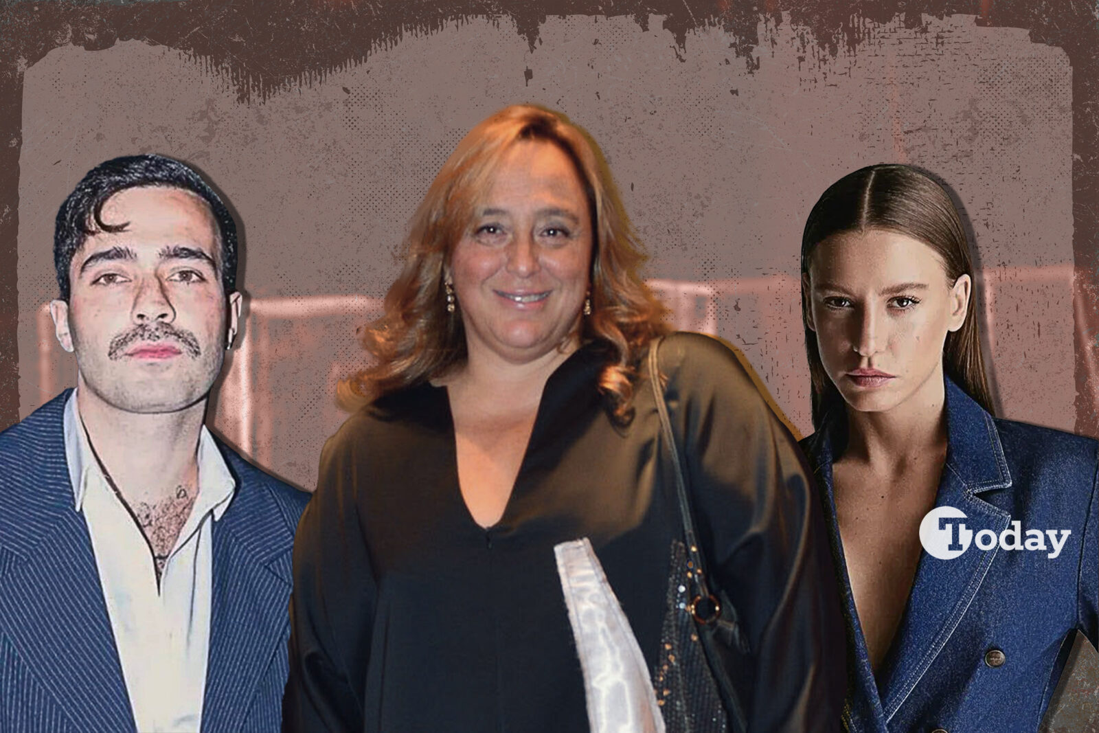 Ayse Barim, Serenay Sarikaya, and Mert Demir are at the center of allegations involving a fabricated romance reportedly orchestrated for $5 million, sparking major controversy in Türkiye’s entertainment industry, Jan 13, 2024. Halit Ergenc is one of the most prominent actors Ayse Barim works with. (Photo collage by Türkiye Today)