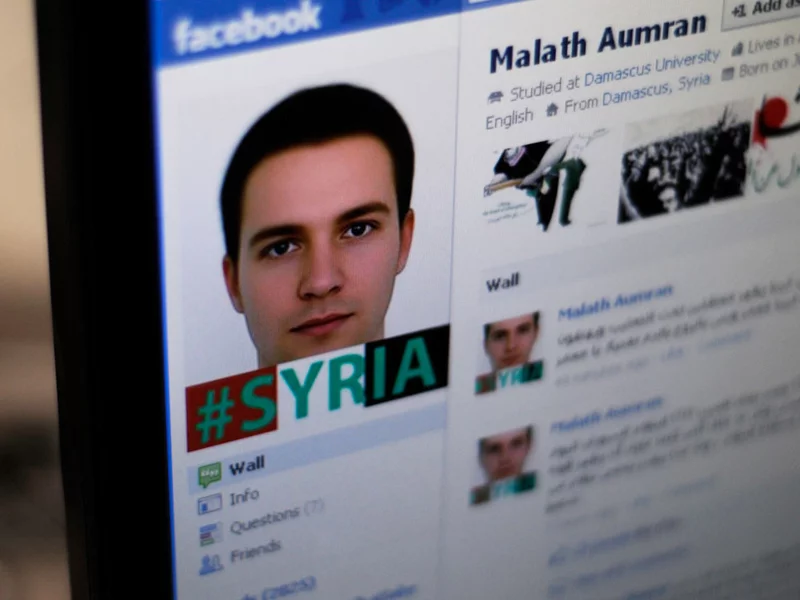 Rami Nakhle's Facebook page, run under an assumed name, almost sent him to prison. (Photo vai Mito Habe-Evans/NPR)