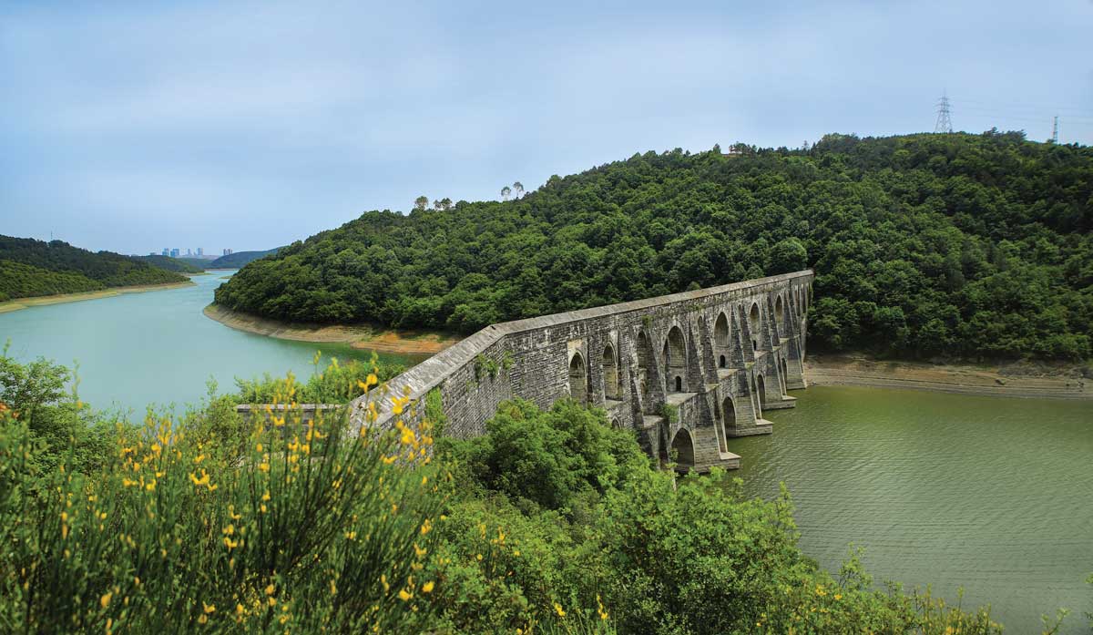 Maglova Aqueduct and Kemerburgaz Urban Forest, Istanbul, Türkiye. (Photo via IBB)