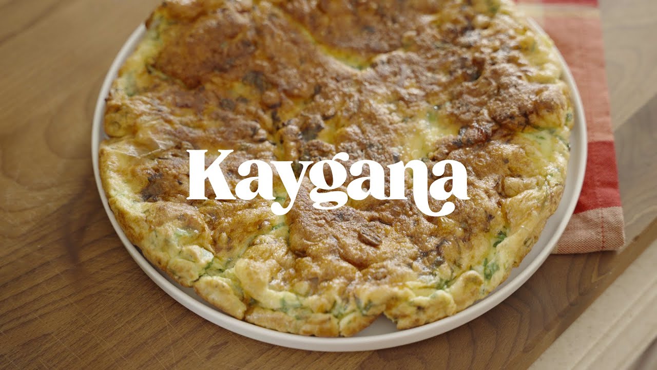 A vegetable-based version of "kaygana" made in Türkiye's Black Sea region. (Photo via YouTube)