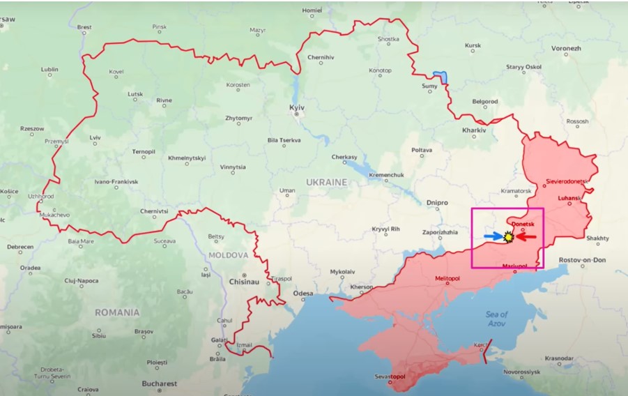 Kurakhove, a town in Ukraine’s Donetsk region (via Telegram)