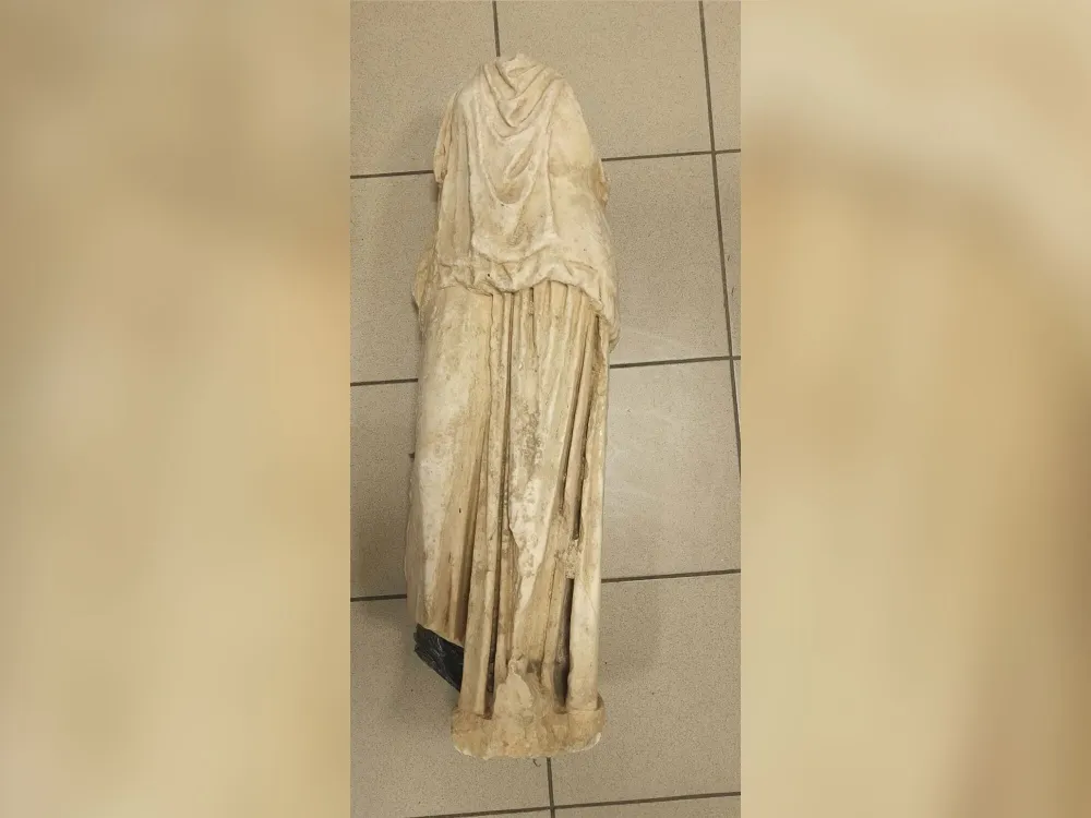 Ancient Greek statue from 2,000 years ago found in trash bag