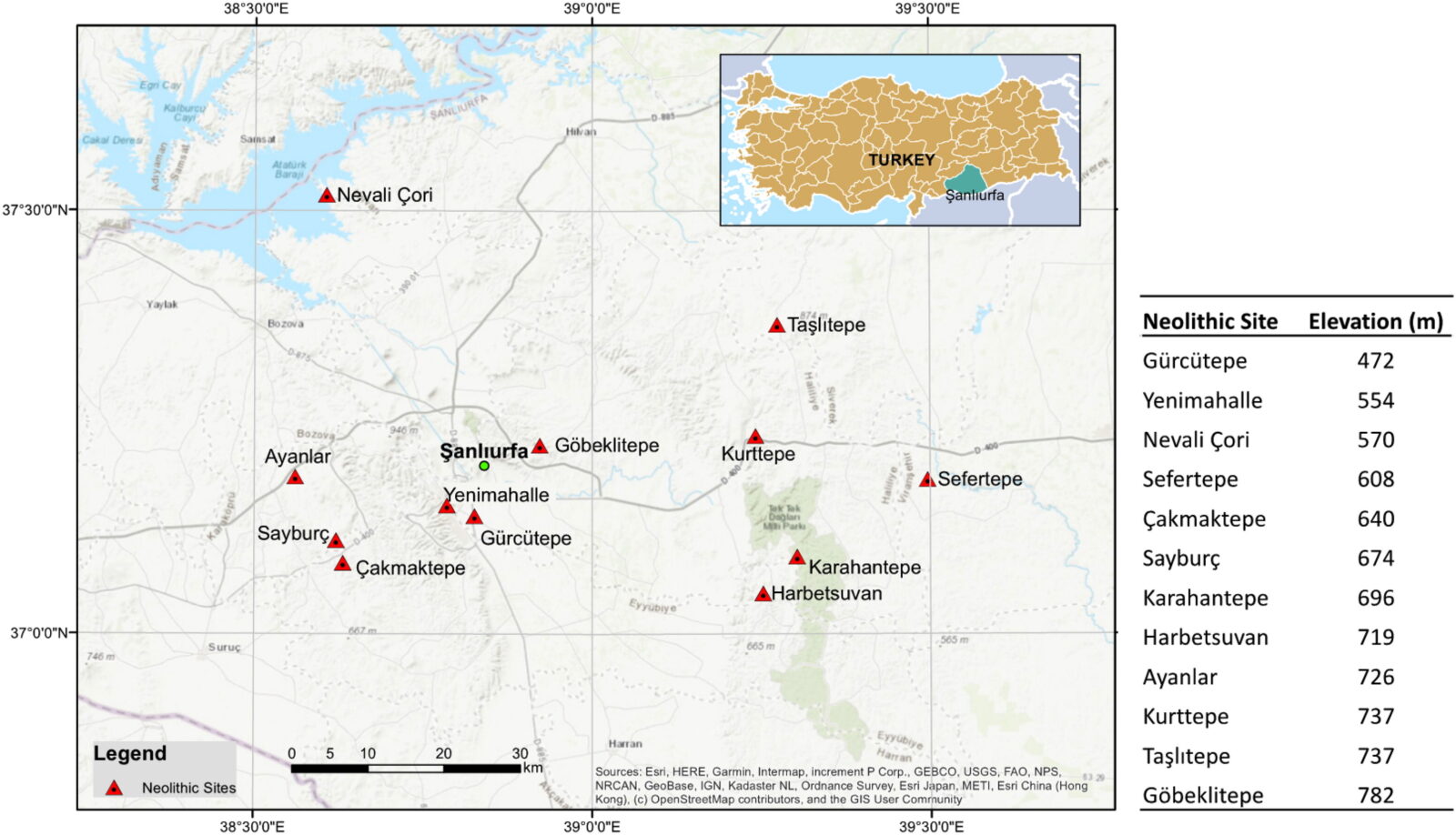 A map showing the region of Stone Mounds and the surrounding settlements. (Map via Geocarto International)