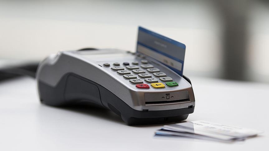 The file photo shows a TROY card inserted into a point-of-sale (POS) terminal. (AA Photo)