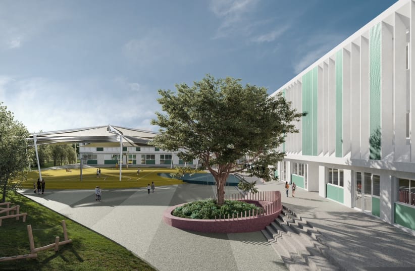 A rendering of Greek Cyprus' first Zionist school, scheduled to open in 2027. (Photo via Yael Foundation)