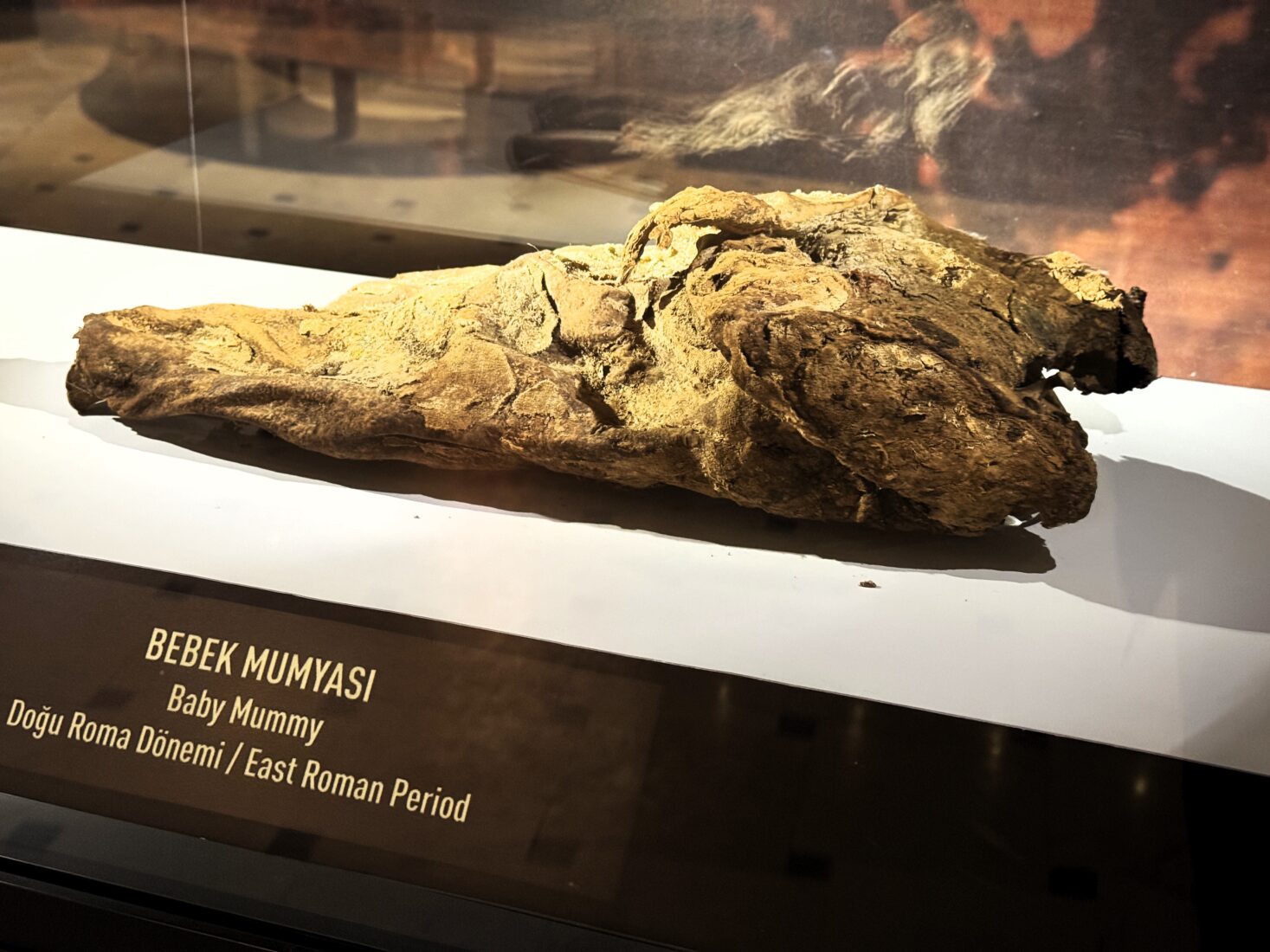 Baby mummy displayed from various excavations in Aksaray, Türkiye, February 1, 2025. (AA Photo)