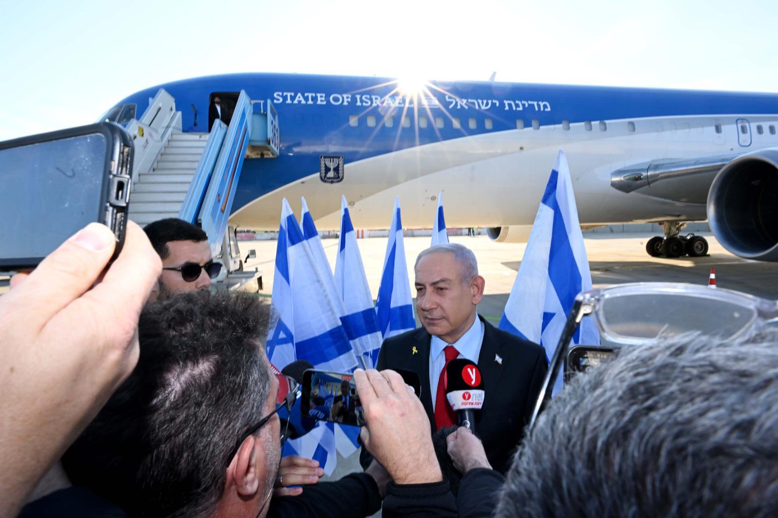 Israeli Prime Minister Netanyahu departs for US to meet Trump