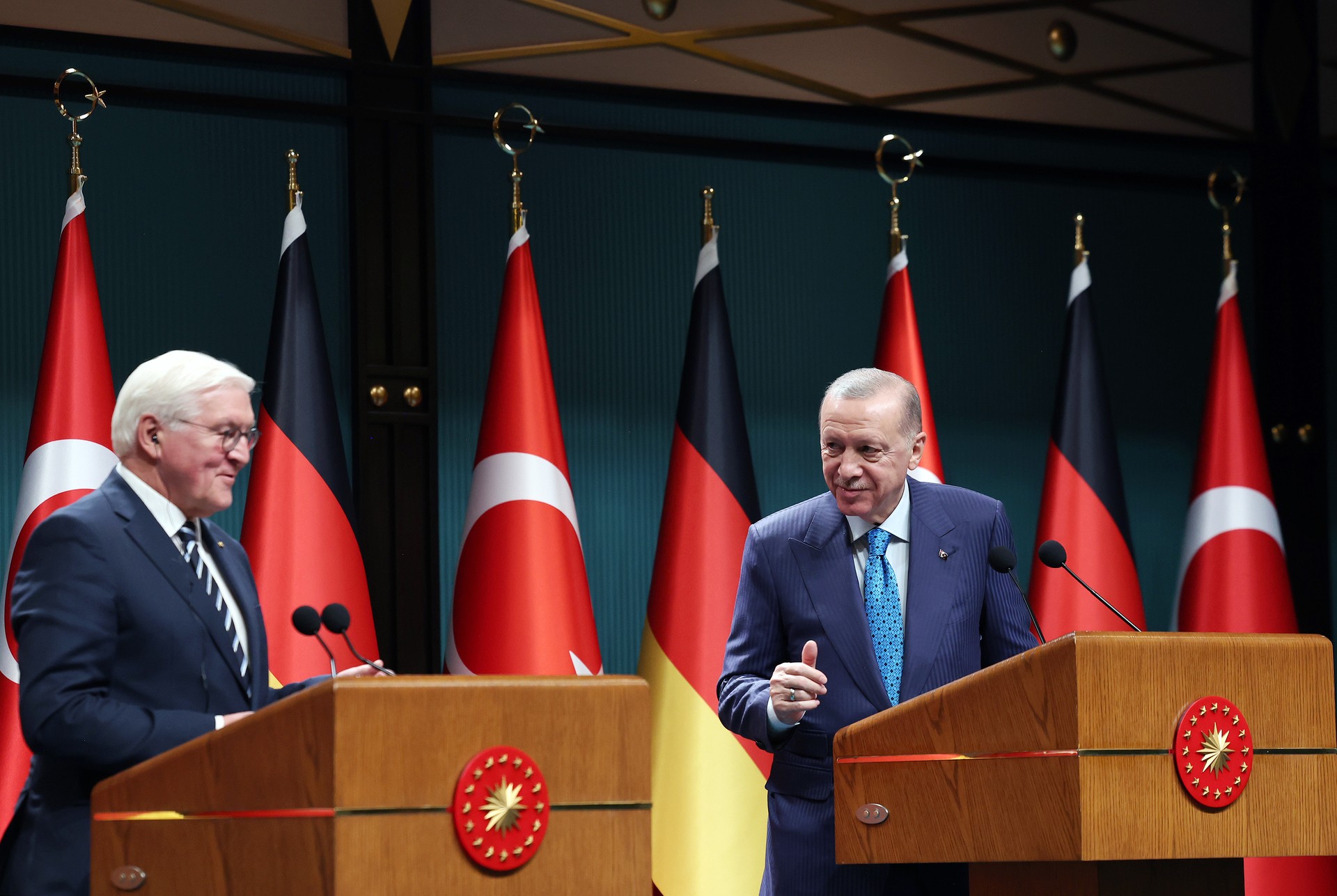 Erdogan and Steinmeier emphasize Türkiye-Germany cooperation on Syria, Gaza, and Ukraine