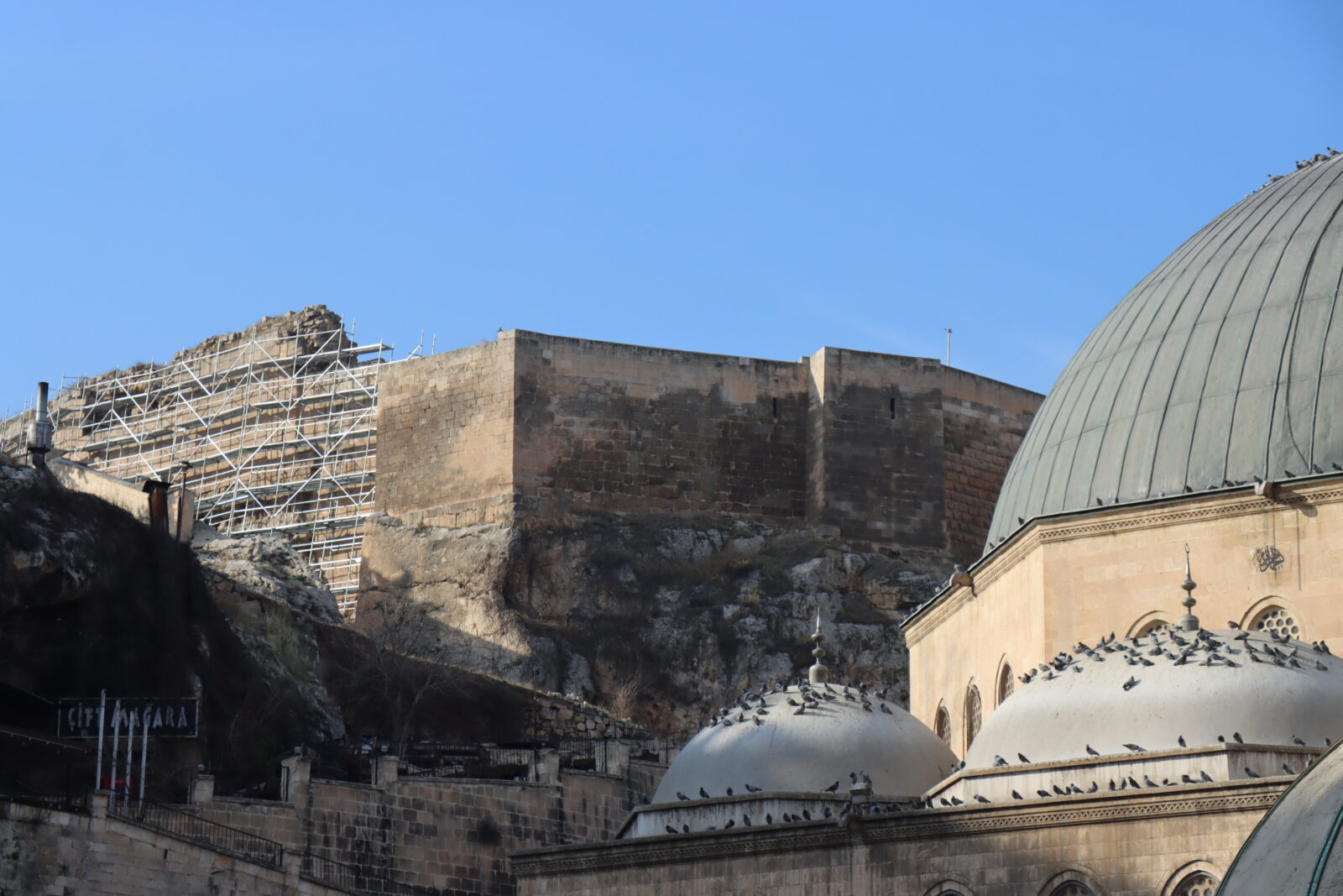 Restoration work has begun on Urfa Castle, which was damaged during the earthquakes centered in Kahramanmaras on February 6, 2023. (AA Photo)