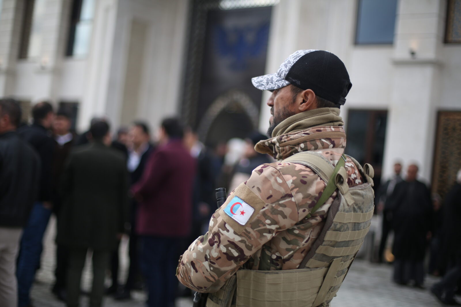 Turkmen, tribes and military commanders from various provinces of Syria attend the ceremony organized for the opening of the Turkmen Assembly building in Cobanbey, Syria, Feb. 8, 2025. (AA Photo)