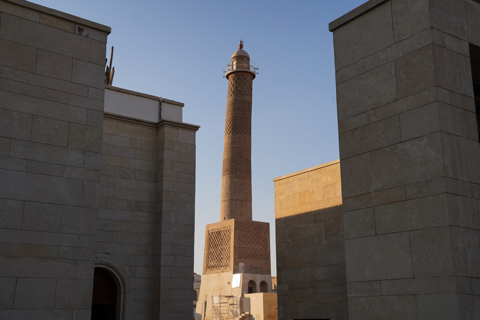 The restoration of the Al-Hadba Minaret in Mosul, Iraq, which was built in the 12th century by the Seljuk ruler Nur al-Din Zengi and destroyed by the terrorist organization Daesh in 2017, has been completed as of Feb. 12, 2025. (AA Photo)