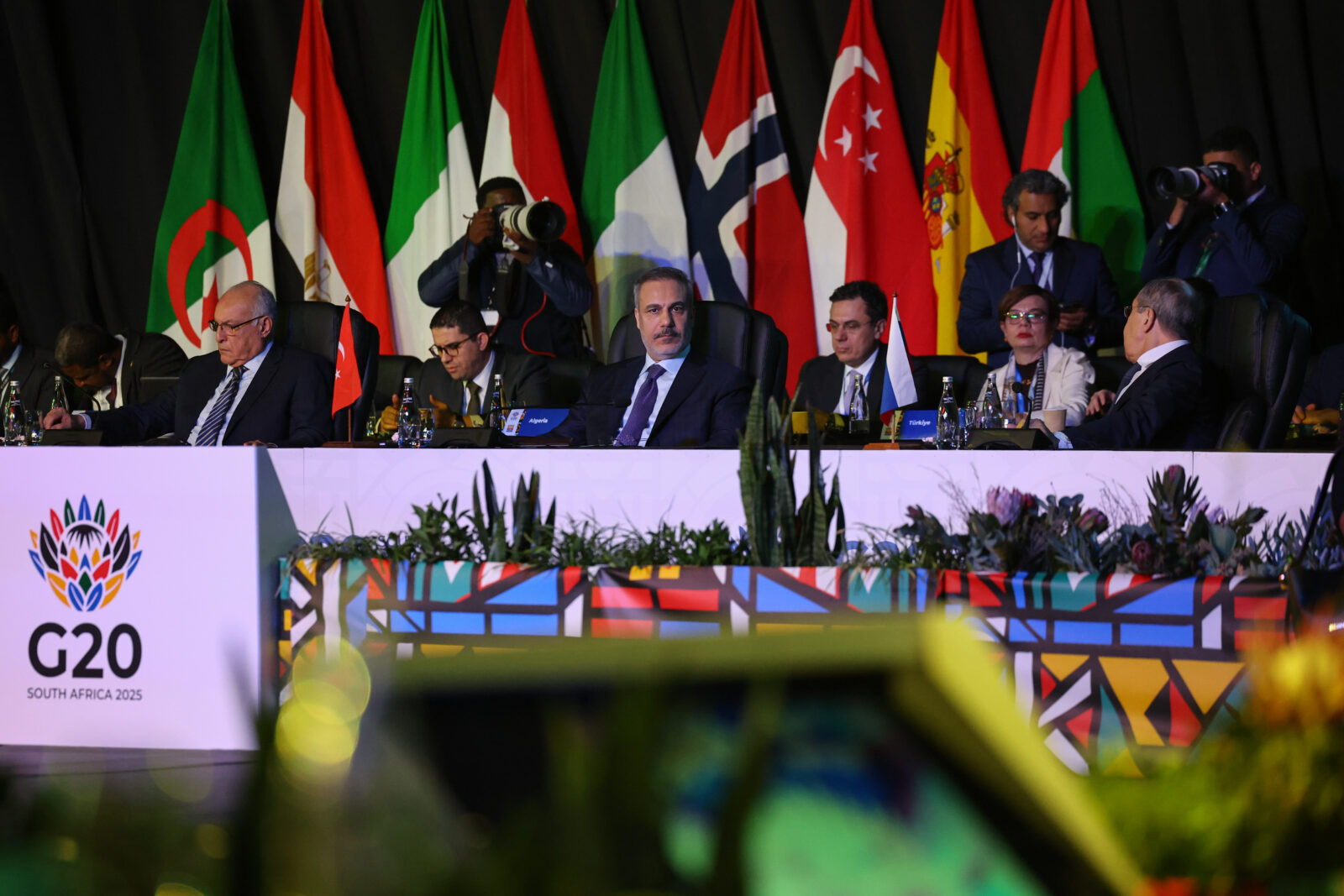 Foreign Minister Hakan Fidan attends G20 Foreign Ministers' meeting in Johannesburg, South Africa, Feb. 20, 2025. (AA Photo)