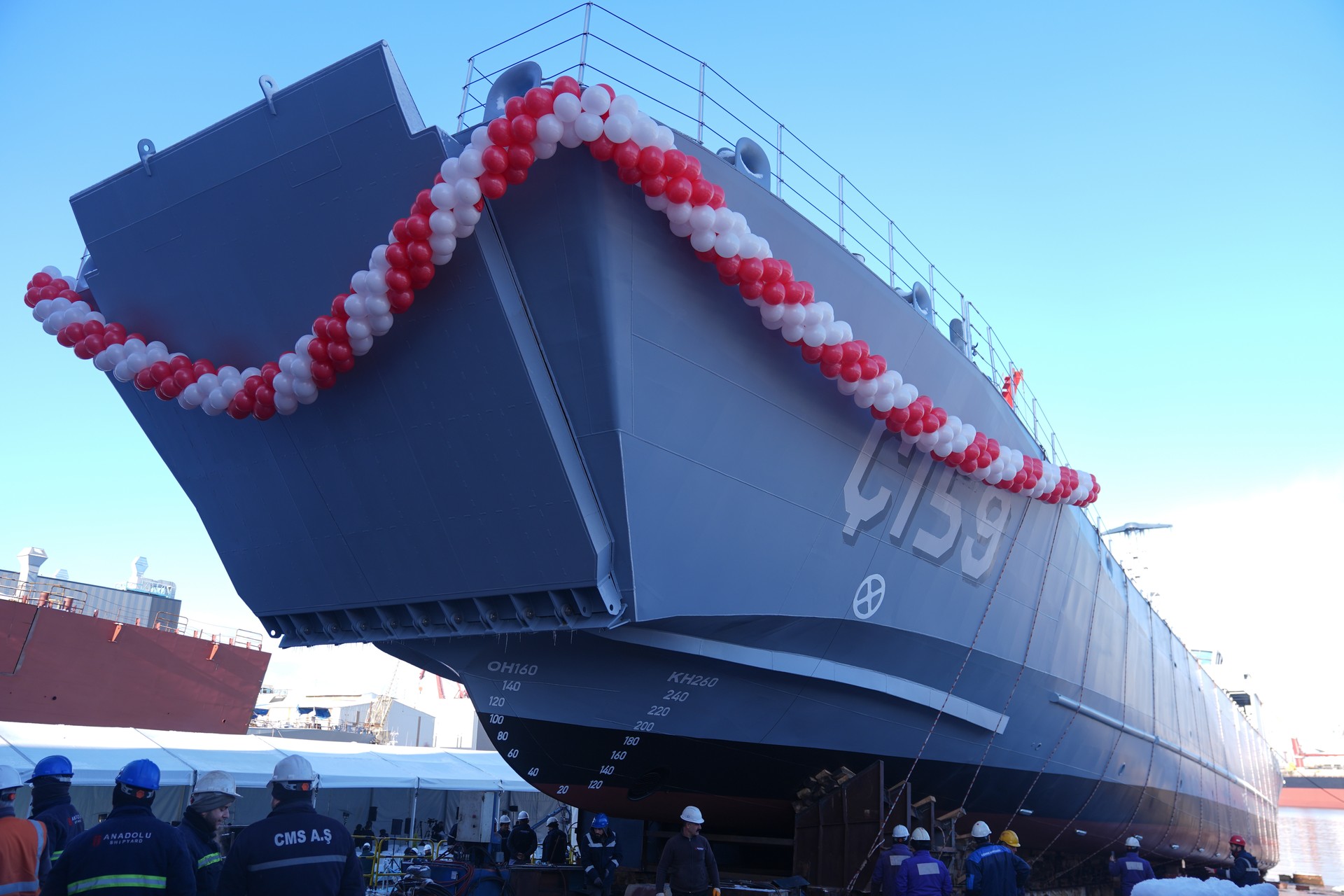Türkiye launches 1st new type landing ship