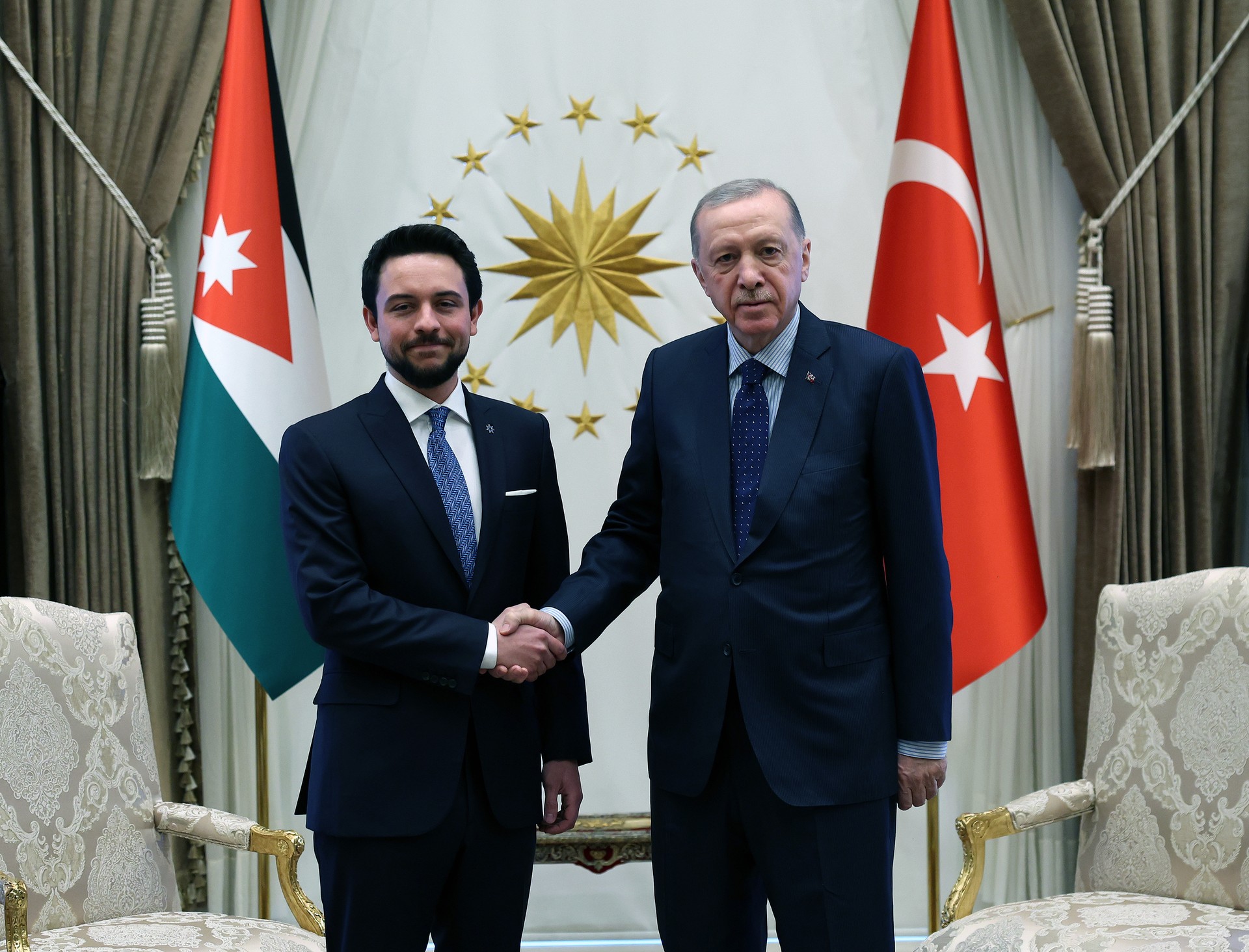 President Erdogan receives Jordan's Crown Prince in Ankara