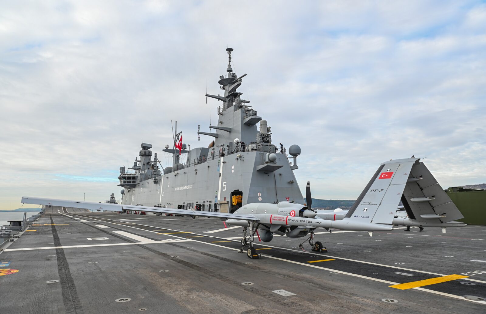 Baykar Bayraktar TB3, carrier-based medium-altitude long-endurance (MALE) in Türkiye, Nov. 26, 2024. (AA Photo)