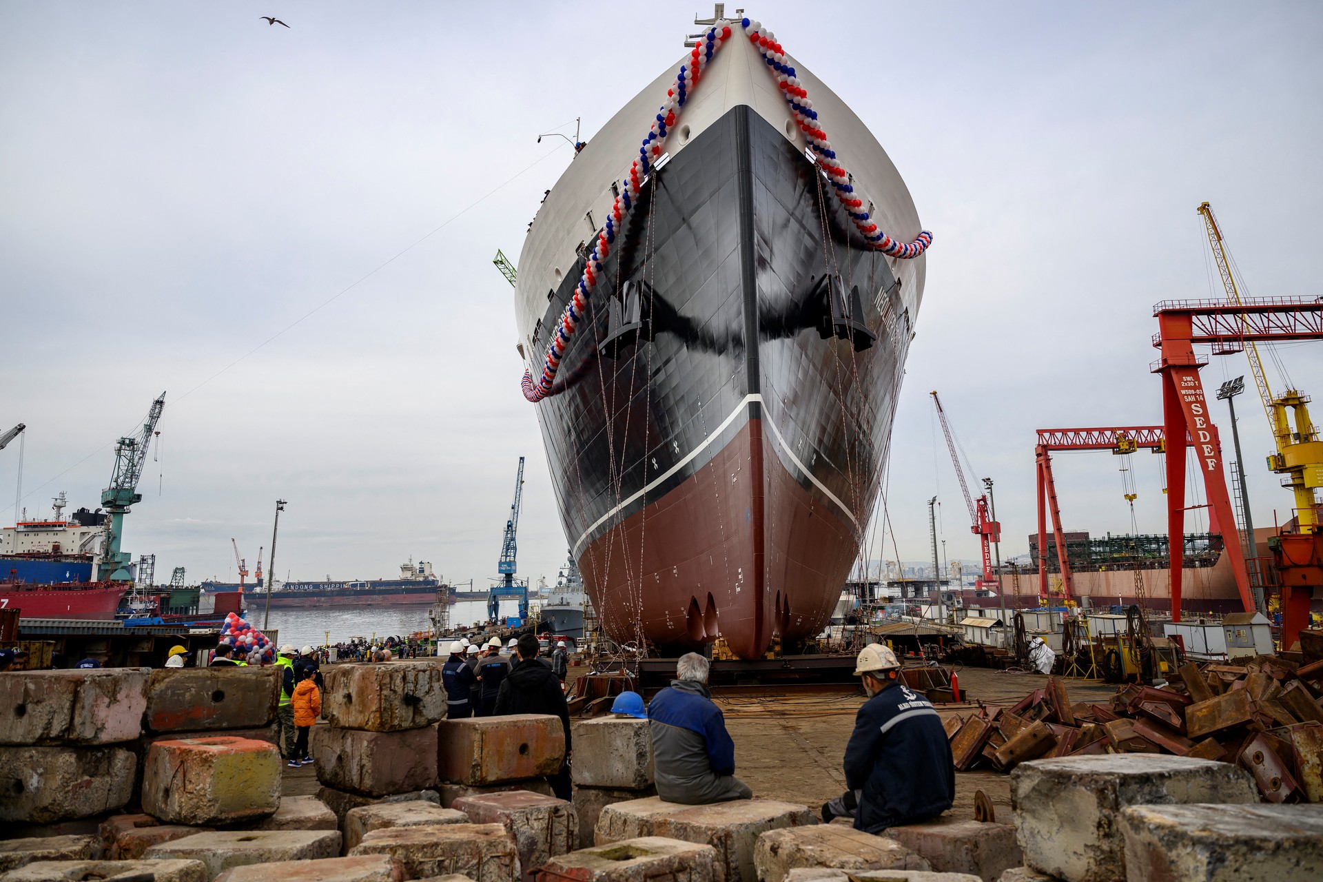 Made in Türkiye: World's longest cargo ship launched in Istanbul