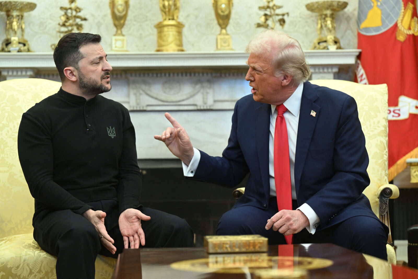 U.S. President Donald Trump and Ukraine's President Volodymyr Zelenskyy meet in the Oval Office of the White House in Washington, United States, February 28, 2025 (AFP Photo)