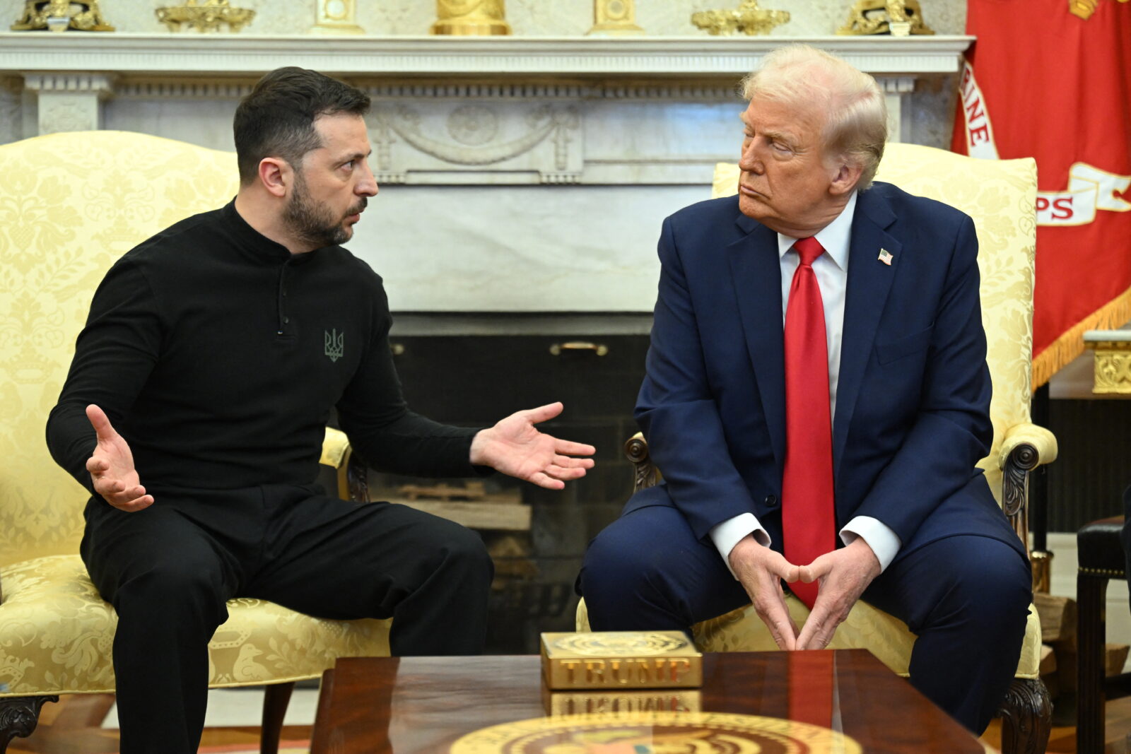 U.S. President Donald Trump and Ukraine's President Volodymyr Zelenskyy meet in the Oval Office of the White House in Washington, United States, February 28, 2025. (AFP Photo)