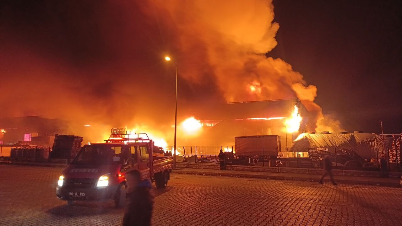Fire breaks out at wood products factory in Türkiye's Afyonkarahisar