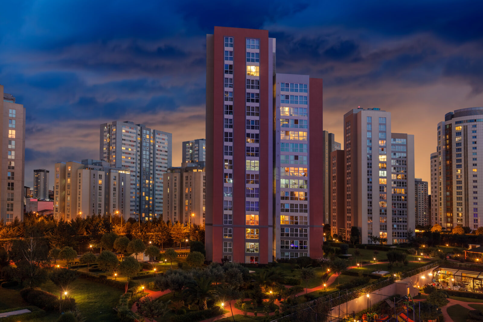 File photo shows high-rise residential buildings in Istanbul, Türkiye. (Adobe Stock Photo)