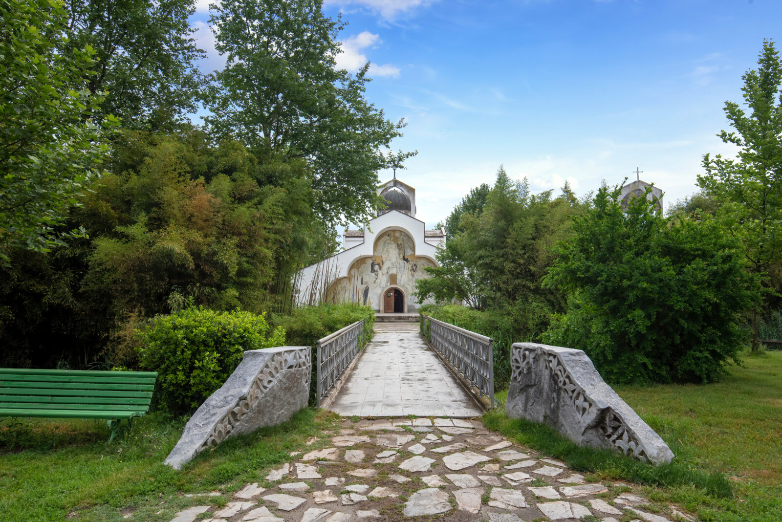 Church Saint Petka in memory of Bulgarian prophet Baba Vanga near town of Petrich, Rupite, Bulgaria. (Adobe Stock Photo)