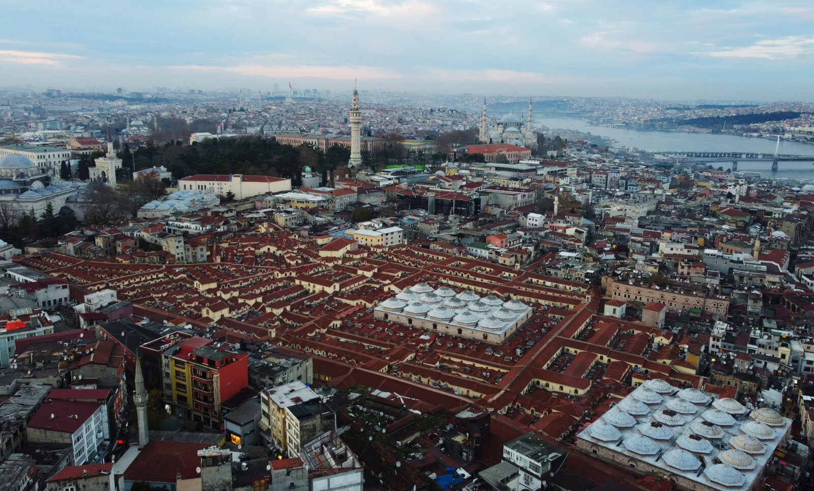 Aerial view of the Grand Bazaar in Istanbul, Türkiye—one of the world's oldest and largest covered markets, located in the city's historic district. (Adobe Stock Photo)