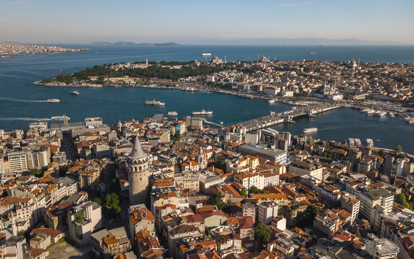 Aerial view from historic Beyoglu district with the iconic Galata Tower in Istanbul, Türkiye, accessed on Feb. 25, 2025. (Adobe Stock Photo)