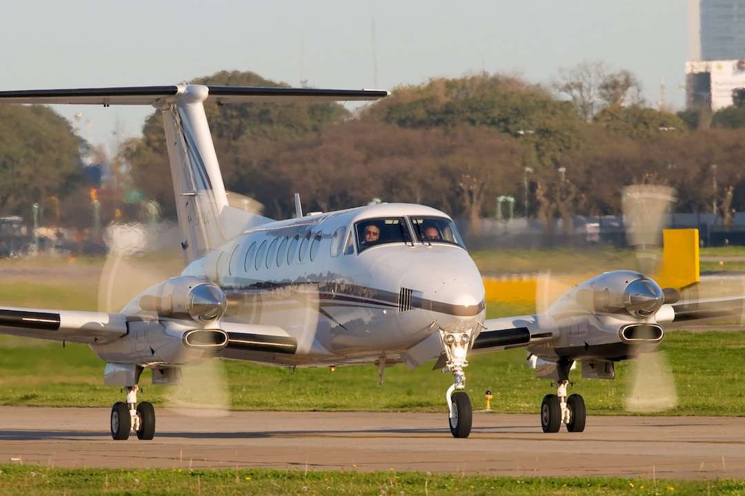 Beechcraft King Air 300 Private Jet Charter. (Photo via Stratos Jets)