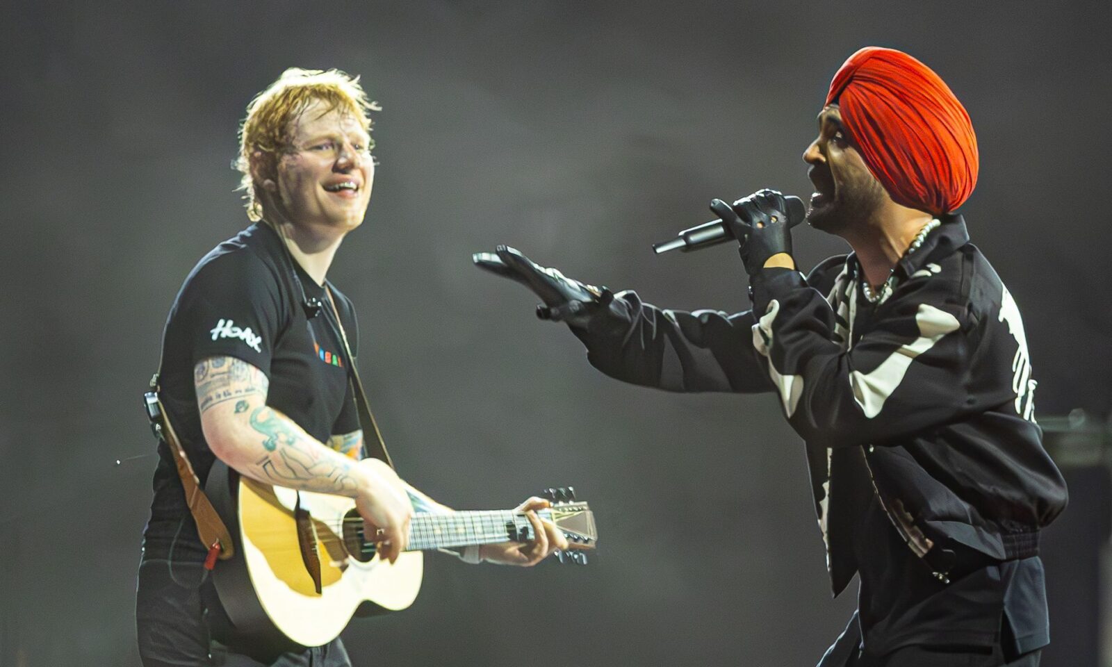 Diljit Dosanjh joins Ed Sheeran as a surprise act. (Photo via BookMyShow Live)