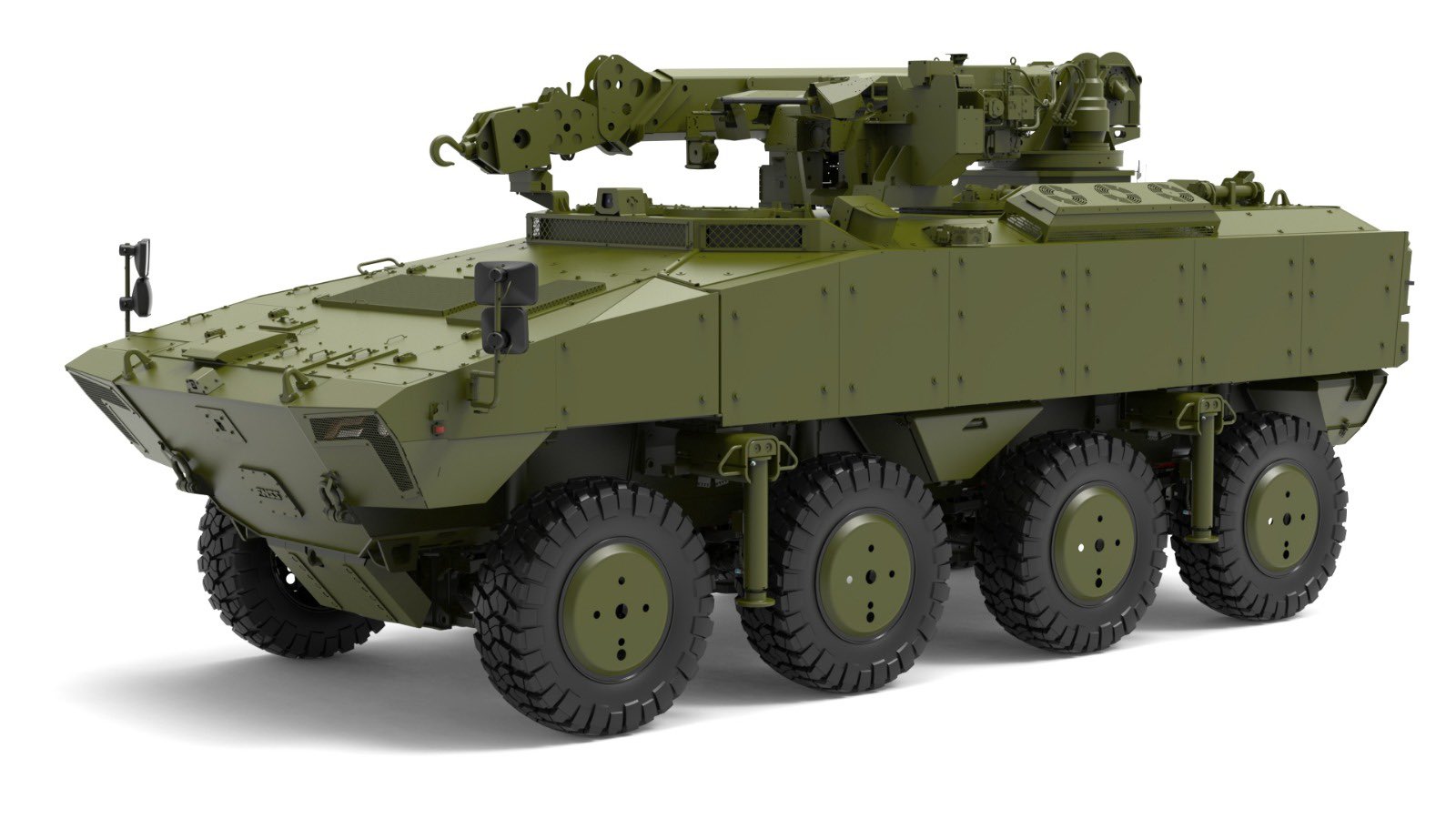FNSS PARS ALPHA 8x8's armored recovery vehicle variant. (Photo via X / @DefenceTurkey)